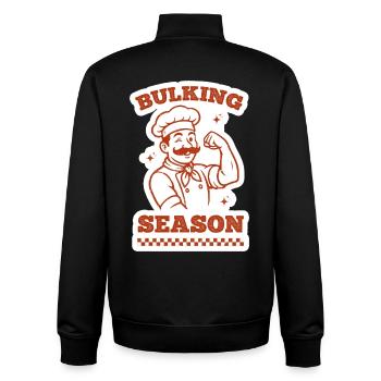 Bulking Season - Unisex Organic Zip Sweatshirt by Stanley/Stella - black - Back - AI Model Male 185 light (185cm)
