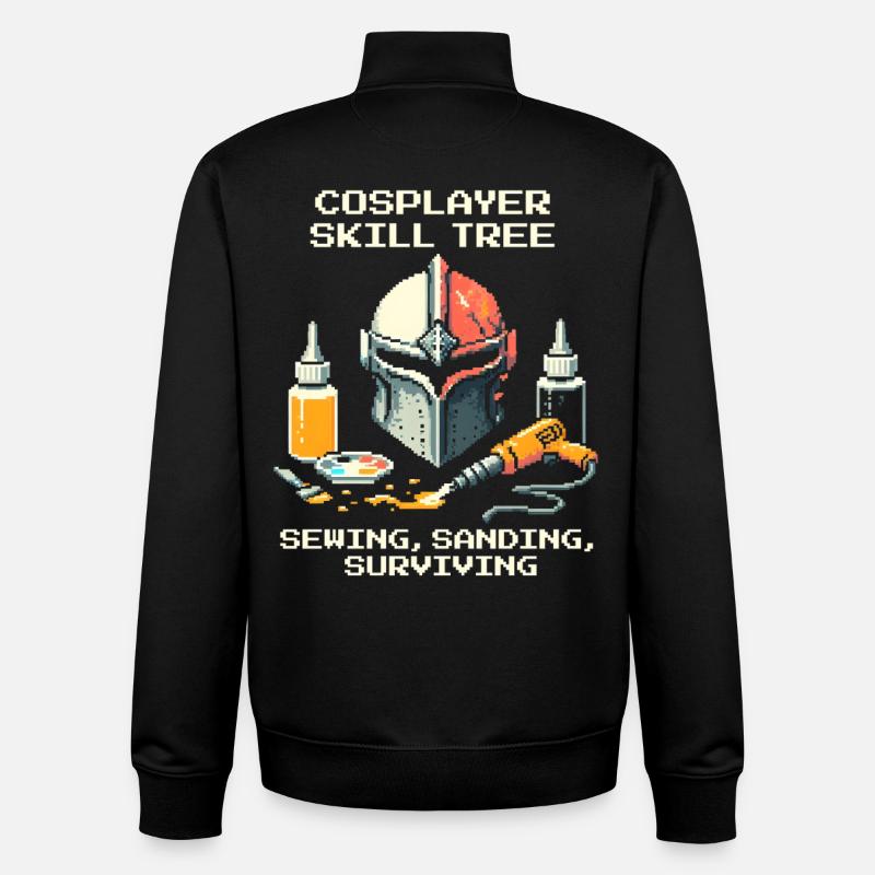 Skilltree : Couture, ponçage, survie | Cosplay - Sweat zippé unisexe en coton bio Stanley/Stella - noir