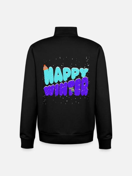 Winter in snow style - Unisex Organic Zip Sweatshirt by Stanley/Stella - black