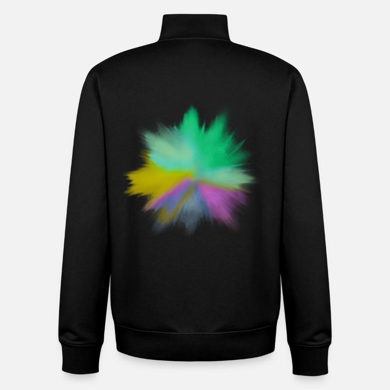 Explosion d’aquarelle - Sweat zippé unisexe en coton bio Stanley/Stella - noir