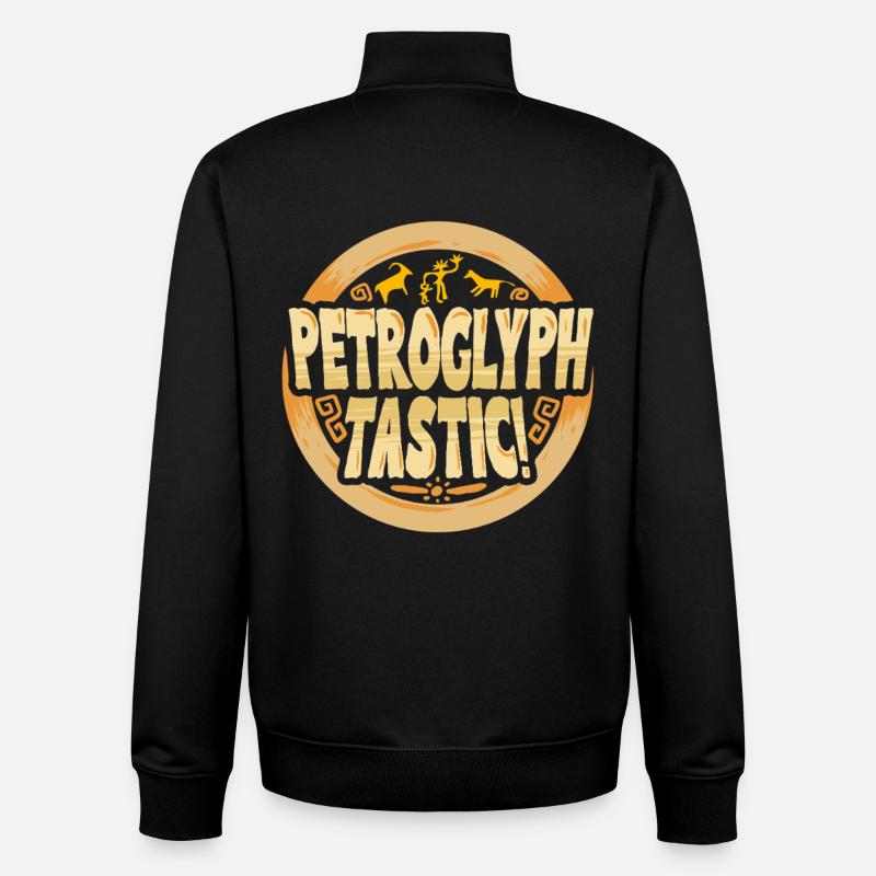 Petroglyphe Tastic Petroglyphen Piktogramme - Unisex Organic Zip Sweatshirt von Stanley/Stella - Schwarz