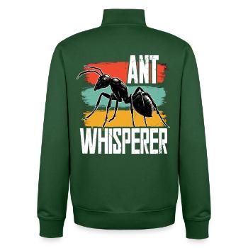 Ameisenzucht Ameisenzüchter Ant Whisperer - Unisex Organic Zip Sweatshirt von Stanley/Stella - Flaschengrün - Hinten - AI Model Male 185 dark (185cm)