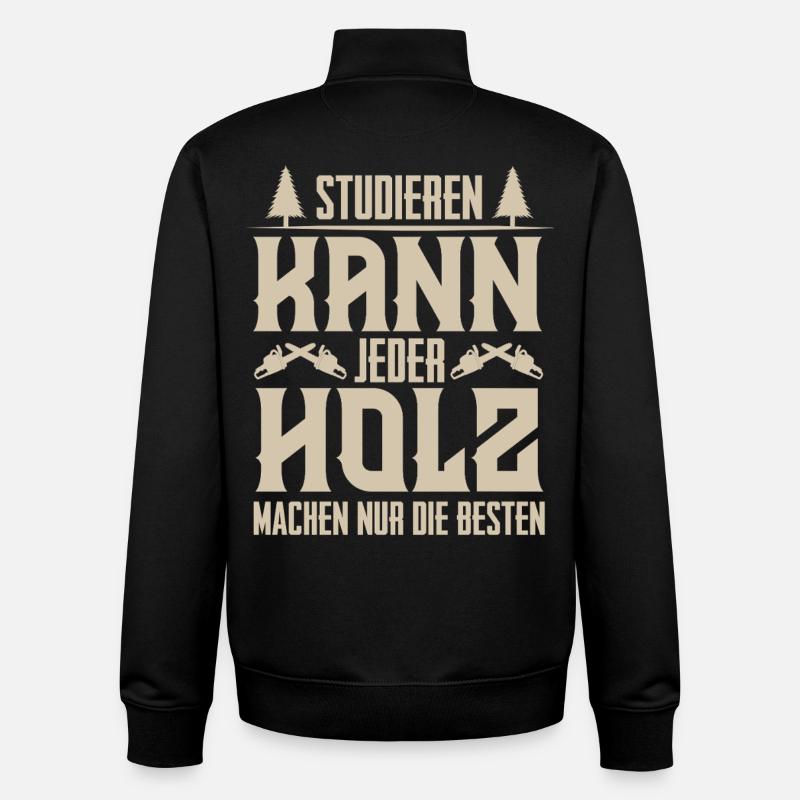 bûcheron - Sweat zippé unisexe en coton bio Stanley/Stella - noir