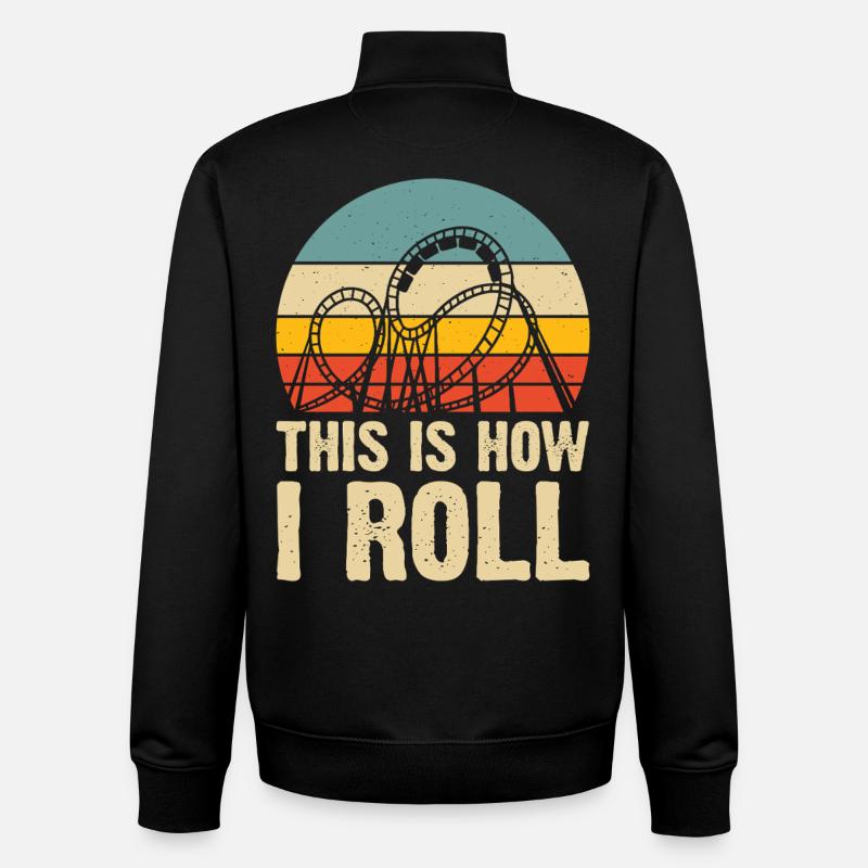 Roller coaster - Unisex Organic Zip Sweatshirt by Stanley/Stella - black