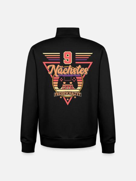 9th Birthday Gaming - Unisex Organic Zip Sweatshirt by Stanley/Stella - black