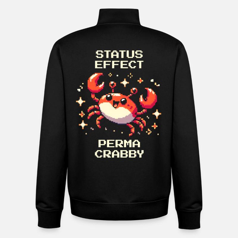 Status Effect: Perma-Crawly | Crab, Sea - Unisex Organic Zip Sweatshirt by Stanley/Stella - black