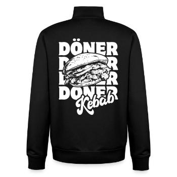 Döner Kebab - Fast Food - Spruch - Unisex Organic Zip Sweatshirt by Stanley/Stella - black - Back - AI Model Male 185 light (185cm)