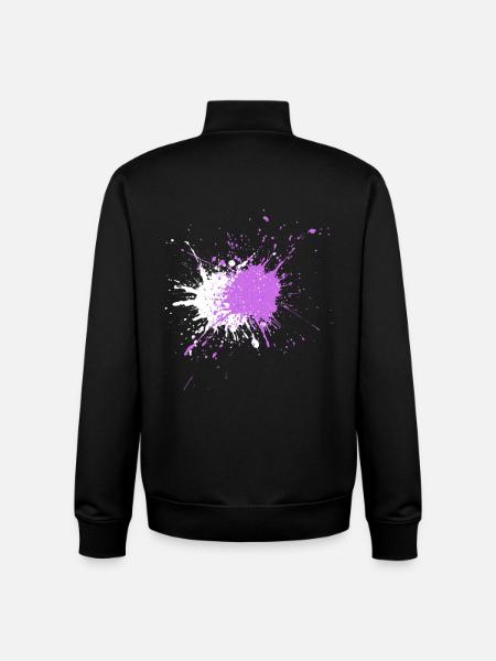 Aquarellartige Farbspritzer - Unisex Organic Zip Sweatshirt von Stanley/Stella - Schwarz