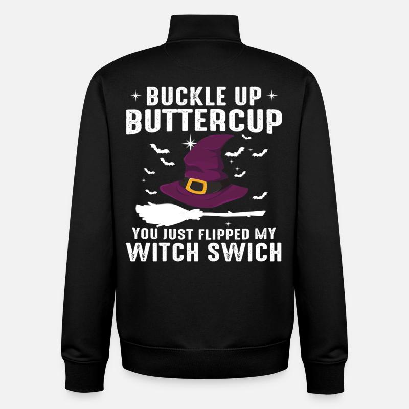 Witch Switch Halloween - Unisex Organic Zip Sweatshirt by Stanley/Stella - black
