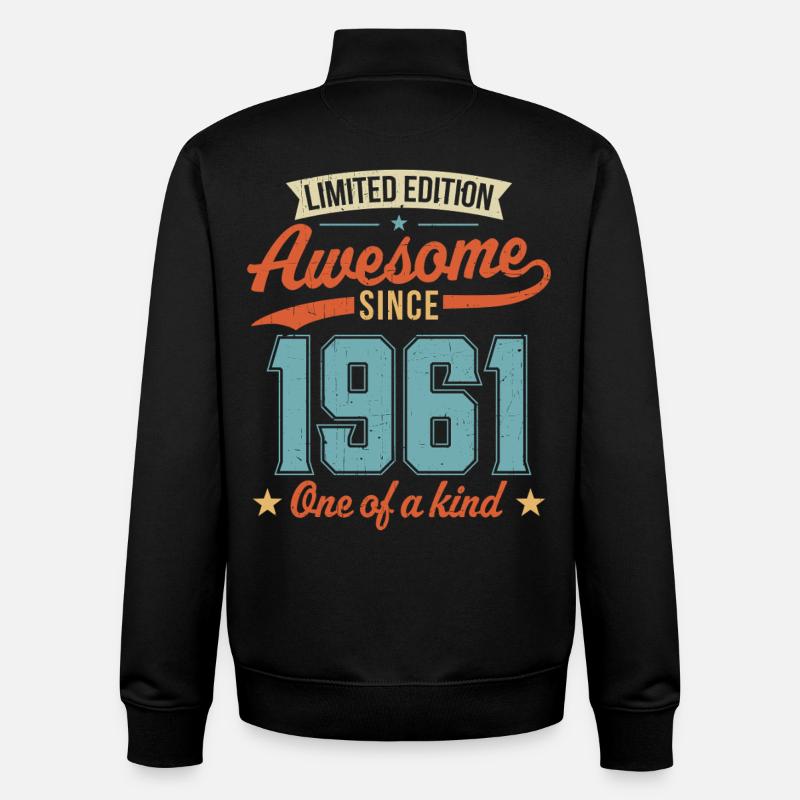 Großartig seit 1961 - Unisex Organic Zip Sweatshirt von Stanley/Stella - Schwarz