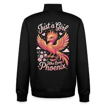 Just a Girl Who Loves Phoenix - Unisex Organic Zip Sweatshirt von Stanley/Stella - Schwarz - Hinten - AI Model Male 185 light (185cm)