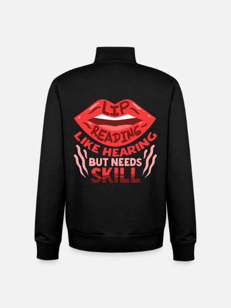 Deaf Deaf Hearing Impairment - Unisex Organic Zip Sweatshirt by Stanley/Stella - black