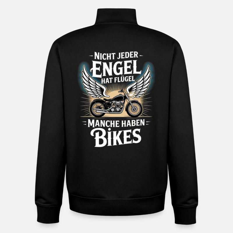 Anges sans ailes – Vélos - Sweat zippé unisexe en coton bio Stanley/Stella - noir
