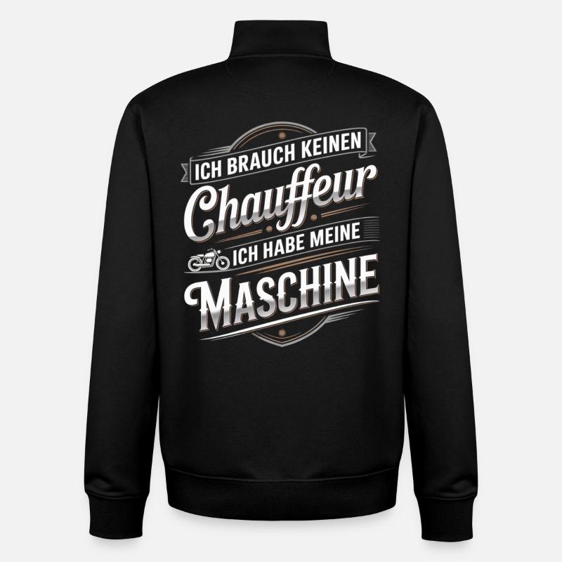 Machine au lieu d’un chauffeur - Sweat zippé unisexe en coton bio Stanley/Stella - noir