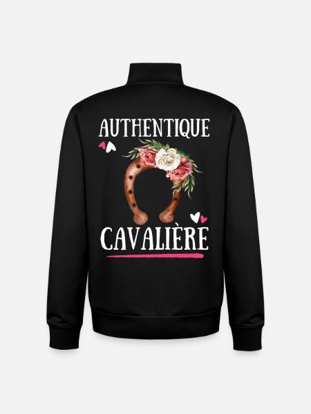 Authentic Cavaliere - Unisex Organic Zip Sweatshirt by Stanley/Stella - black