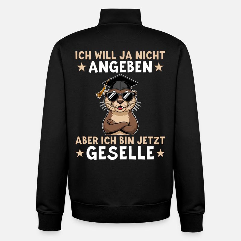 Examen de compagnon réussi - compagnon - Sweat zippé unisexe en coton bio Stanley/Stella - noir