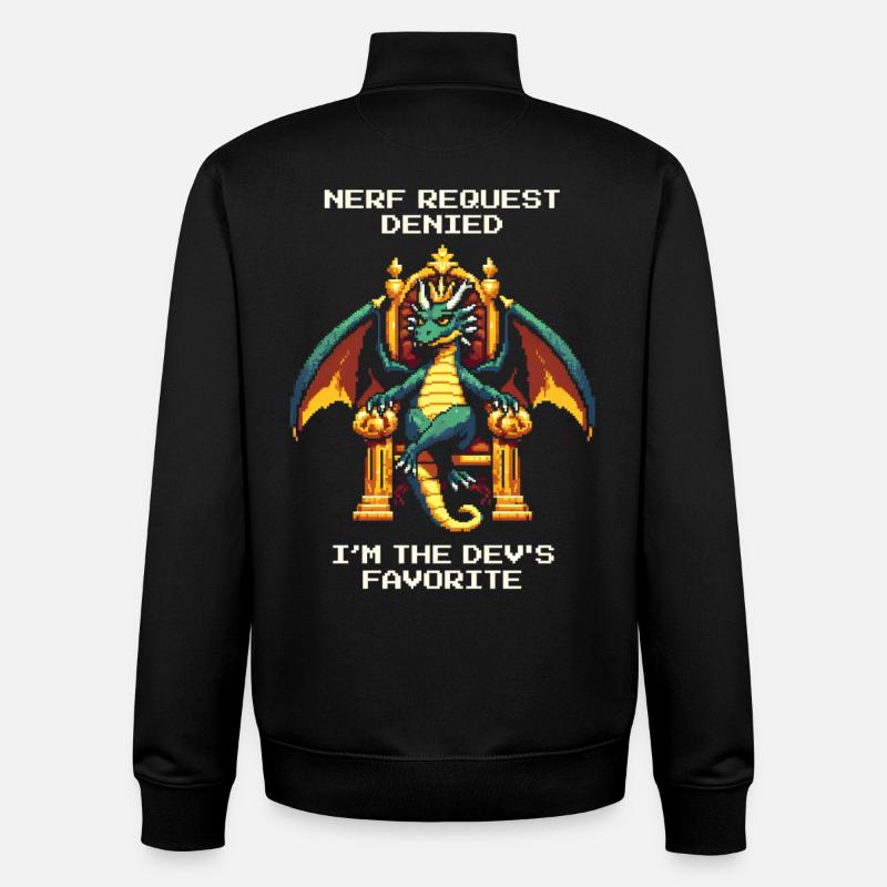 Developer's Favorite | Dragon - Unisex Organic Zip Sweatshirt by Stanley/Stella - black