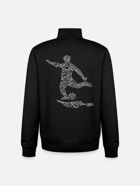 Fussball - Unisex Organic Zip Sweatshirt von Stanley/Stella - Schwarz