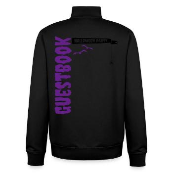 Guestbook Halloween Party - Unisex Organic Zip Sweatshirt by Stanley/Stella - black - Back - AI Model Male 185 light (185cm)