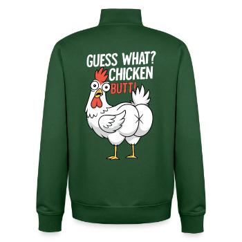 Huhn Butt Spruch Cartoon - Unisex Organic Zip Sweatshirt von Stanley/Stella - Flaschengrün - Hinten - AI Model Male 185 dark (185cm)