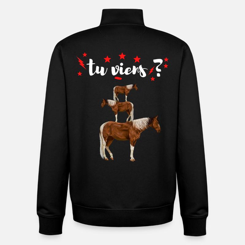 Kommen Sie? Pyramide der Pferde - Unisex Organic Zip Sweatshirt von Stanley/Stella - Schwarz