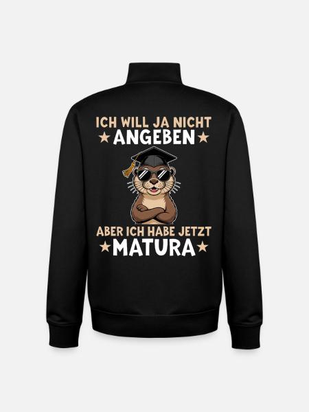 Final exam passed Otter Matura Graduation - Unisex Organic Zip Sweatshirt by Stanley/Stella - black