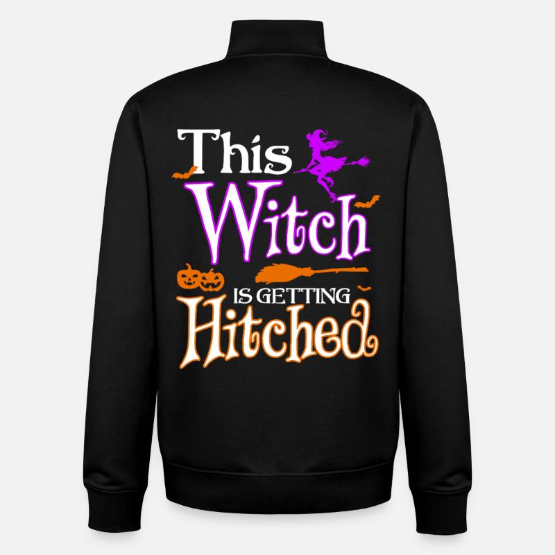 Sorcière attelée - Sweat zippé unisexe en coton bio Stanley/Stella - noir