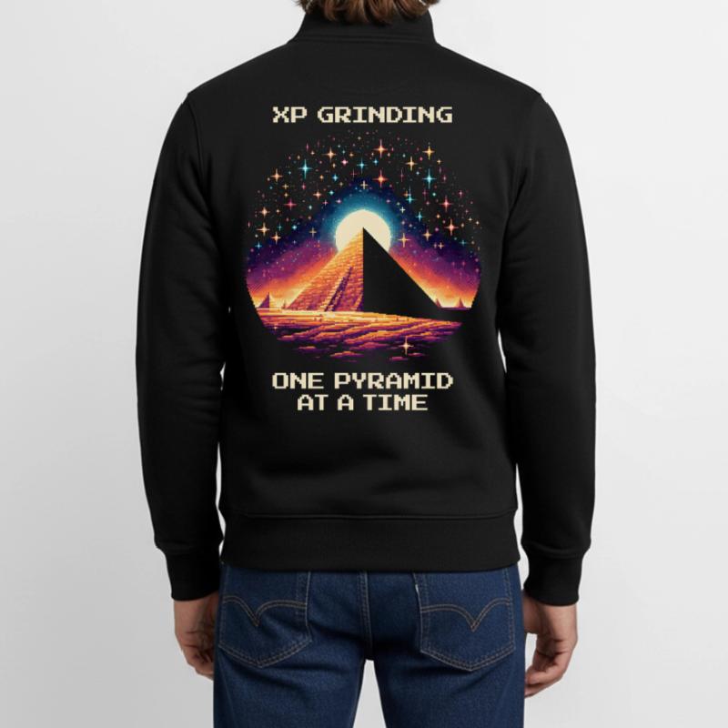XP Grind : Pyramide par Pyramide | RPG Égypte Sweat zippé unisexe en coton bio Stanley/Stella