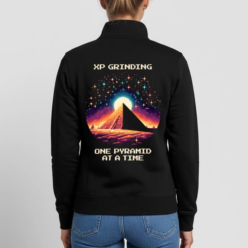 XP Grind : Pyramide par Pyramide | RPG Égypte Sweat zippé unisexe en coton bio Stanley/Stella