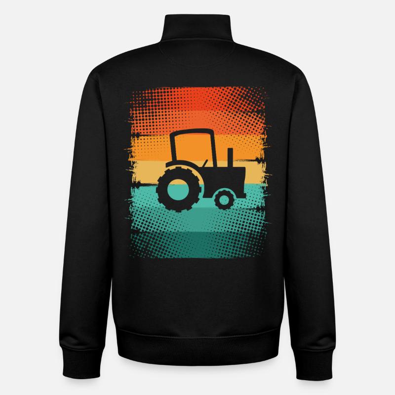 Traktor - Unisex Organic Zip Sweatshirt von Stanley/Stella - Schwarz