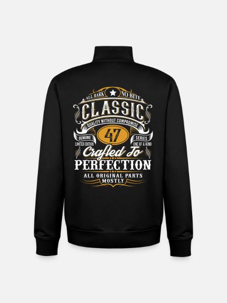 47e anniversaire - Sweat zippé unisexe en coton bio Stanley/Stella - noir