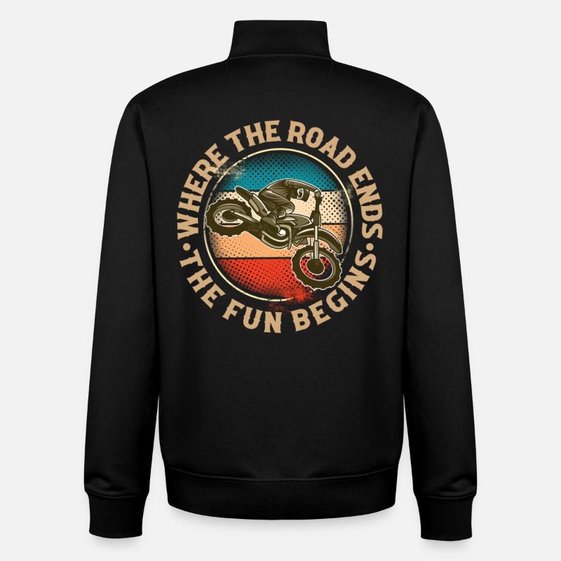 Motocross - Unisex Organic Zip Sweatshirt von Stanley/Stella - Schwarz