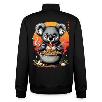 Koala Ramen Meister - Unisex Organic Zip Sweatshirt von Stanley/Stella - Schwarz - Hinten - AI Model Male 185 light (185cm)