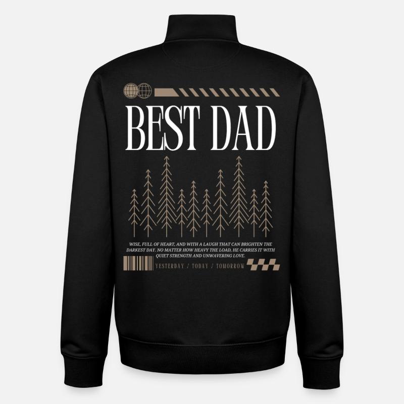 Bester Papa  - Unisex Organic Zip Sweatshirt von Stanley/Stella - Schwarz