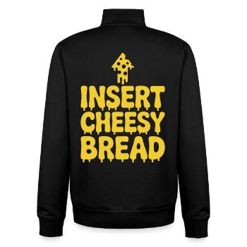 Käse Käsestange Käse Toast - Unisex Organic Zip Sweatshirt von Stanley/Stella - Schwarz - Hinten - AI Model Male 185 light (185cm)