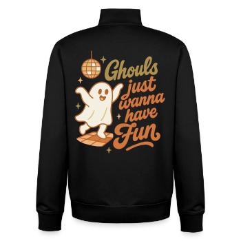 Les goules veulent juste s’amuser Conception d’Halloween - Sweat zippé unisexe en coton bio Stanley/Stella - noir - Dos - AI Model Male 185 light (185cm)