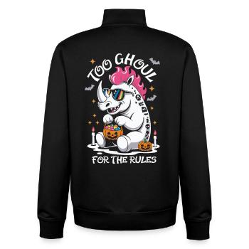Goule Rhino Halloween Graphique - Sweat zippé unisexe en coton bio Stanley/Stella - noir - Dos - AI Model Male 185 light (185cm)