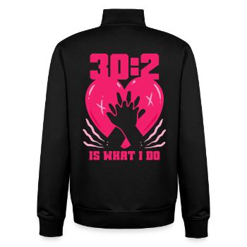 CPR Instructor Emergency Doctor 30:2 Is What I Do - Unisex Organic Zip Sweatshirt by Stanley/Stella - black - Back - AI Model Male 185 light (185cm)