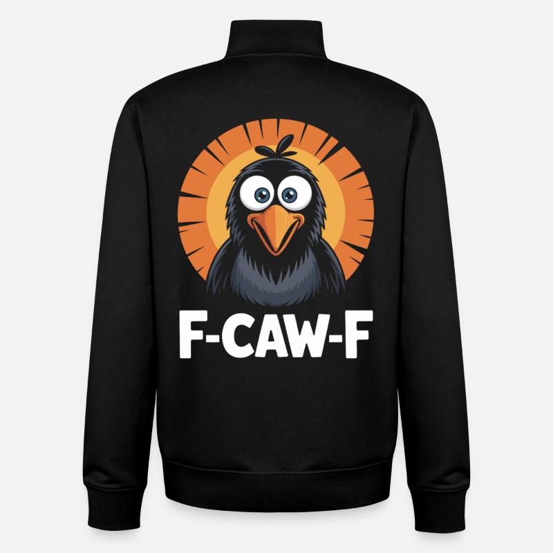 F-Caw-F Meme Krähe - Unisex Organic Zip Sweatshirt von Stanley/Stella - Schwarz