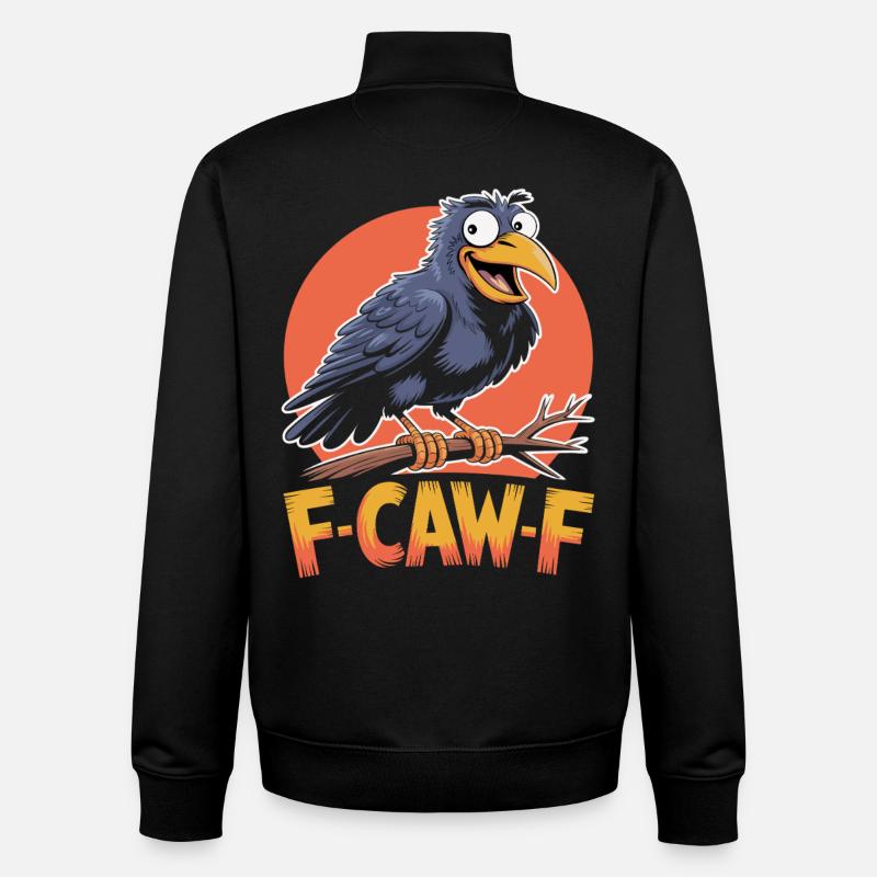 F-Caw-F Meme Krähe - Unisex Organic Zip Sweatshirt von Stanley/Stella - Schwarz