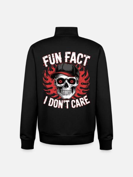 Skull Saying Fun Fact - Unisex Organic Zip Sweatshirt by Stanley/Stella - black