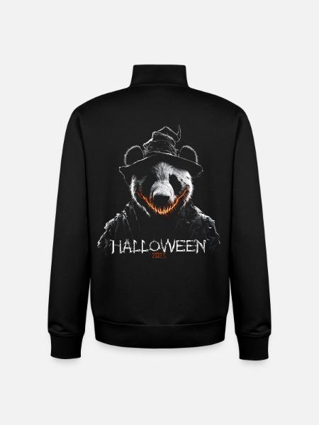 Panda Halloween Fire Smile - Unisex Organic Zip Sweatshirt by Stanley/Stella - black