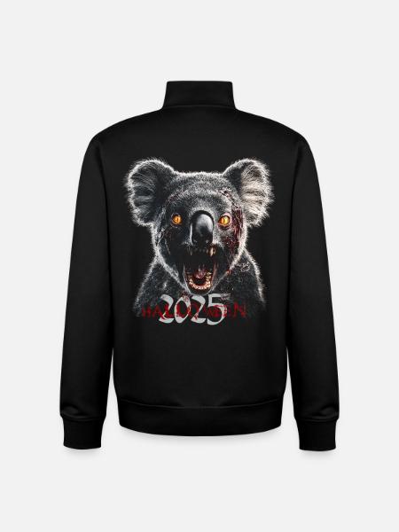Zombie Koala Halloween Peur - Sweat zippé unisexe en coton bio Stanley/Stella - noir