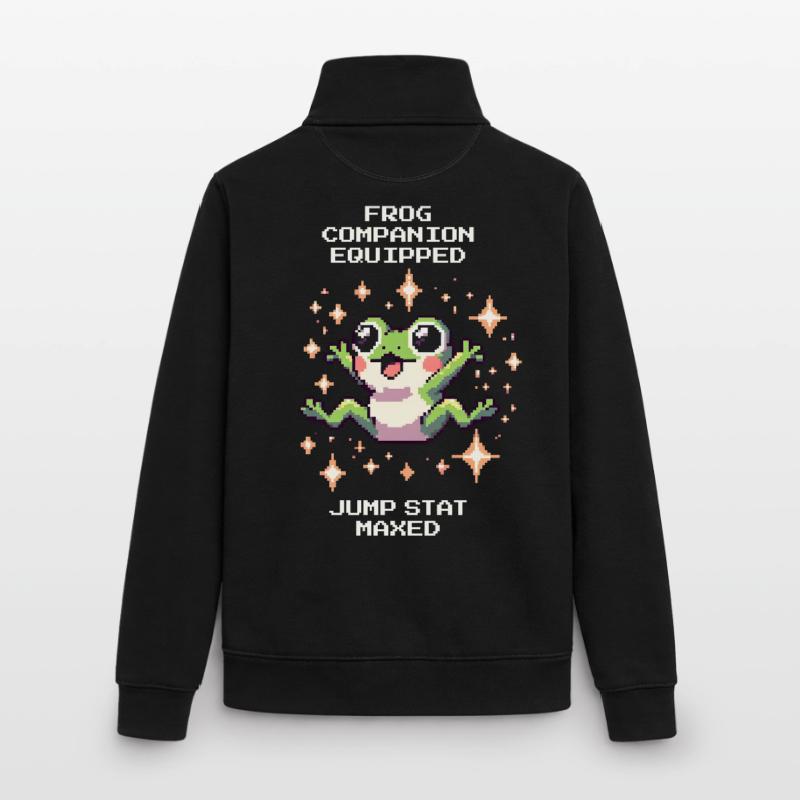 Frog Buddy Equipped – Jump Max | Toad Unisex Organic Zip Sweatshirt by Stanley/Stella