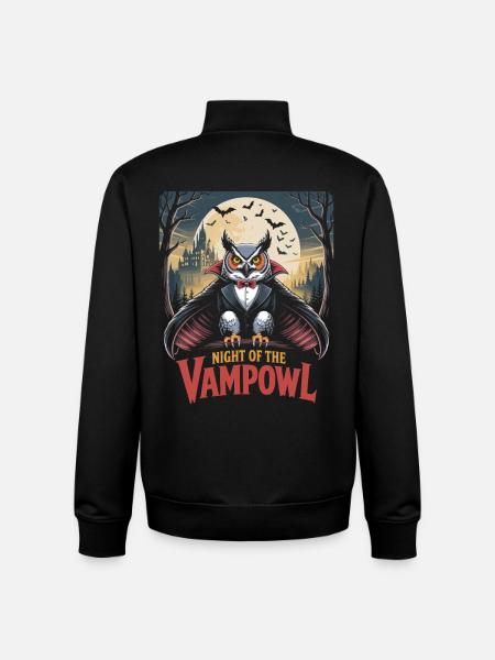 La nuit de la chouette vampire - Sweat zippé unisexe en coton bio Stanley/Stella - noir
