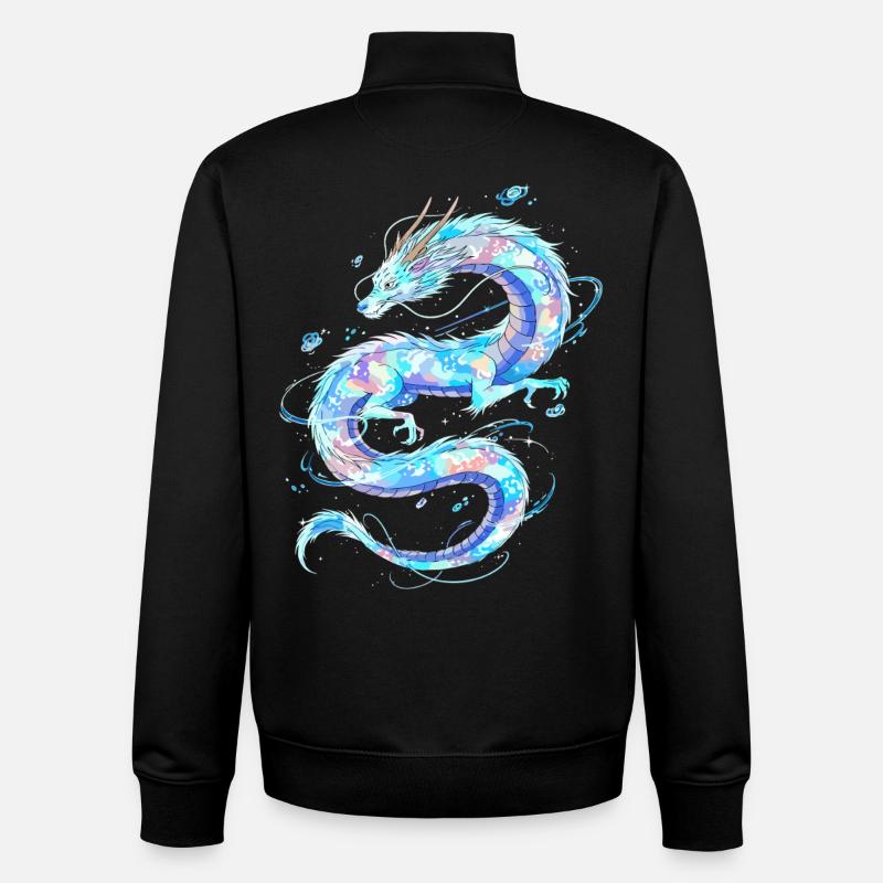 Ätherischer Wasserdrache - Unisex Organic Zip Sweatshirt von Stanley/Stella - Schwarz