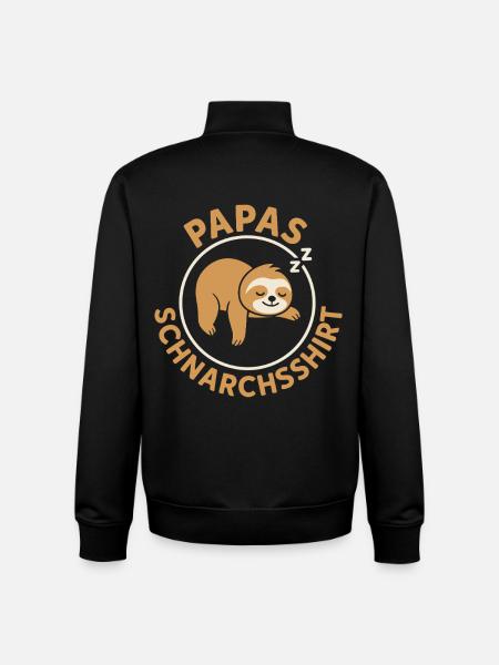 Vaterschaft PAPAS SCHNARCHSSHIRT LUSTIG - Unisex Organic Zip Sweatshirt von Stanley/Stella - Schwarz