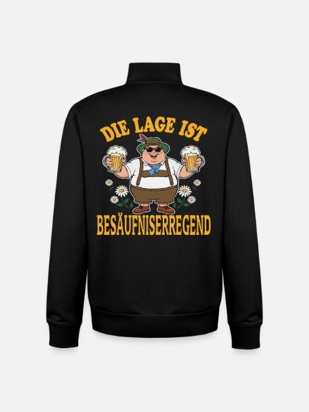 The situation is intoxicating - Unisex Organic Zip Sweatshirt by Stanley/Stella - black