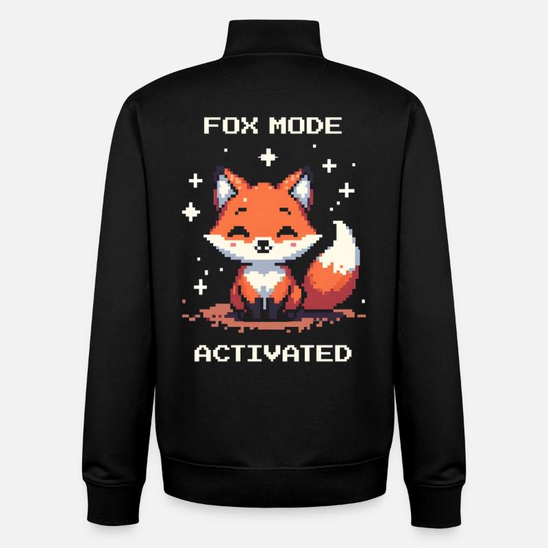 Mode renard activé | Shifter - Sweat zippé unisexe en coton bio Stanley/Stella - noir