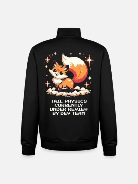 Schwanzphysik wird geprüft | Fuchs, Dev-Team - Unisex Organic Zip Sweatshirt von Stanley/Stella - Schwarz